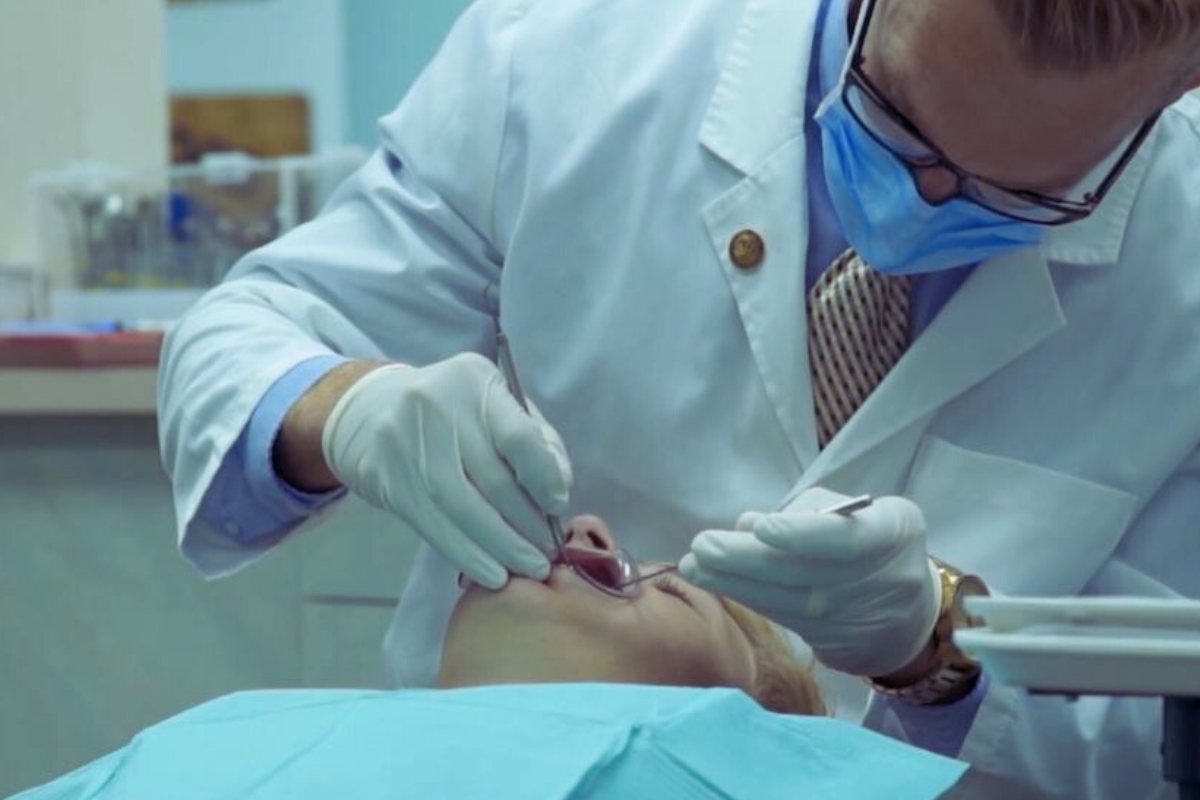 Dr. McCaffrey treating patients in West Palm Beach Office